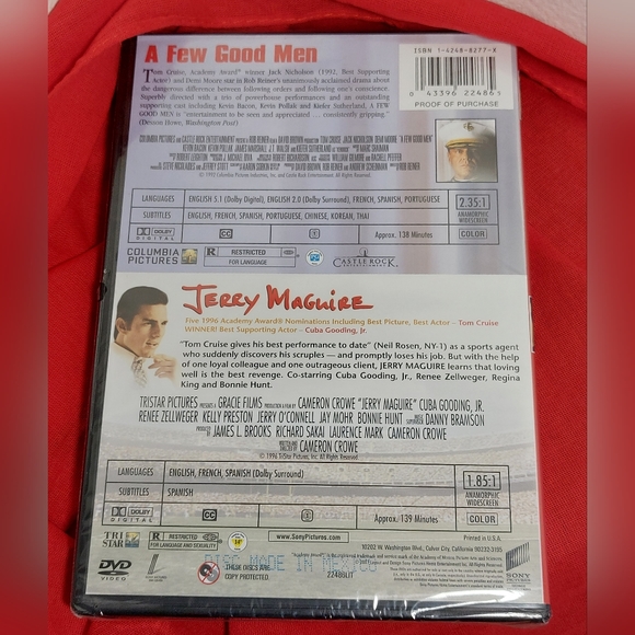 A Few Good Men And Jerry Maguire Double-Feature DVD New Sealed - Picture 4 of 4